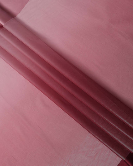 Pink Silk Chiffon Fabric with Solid Finish, 110 Cms Width, Made in India-D25529