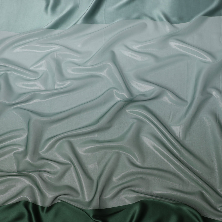 Green Silk Chiffon Fabric with Solid Finish, 110 Cms Width, Made in India-D25530