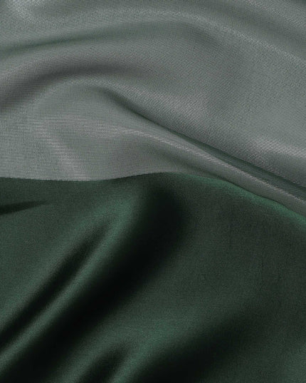 Green Silk Chiffon Fabric with Solid Finish, 110 Cms Width, Made in India-D25530
