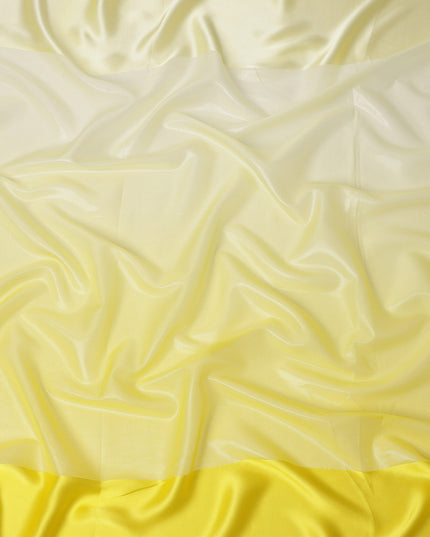 Yellow Silk Chiffon Fabric with Solid Finish, 110 Cms Width, Made in India-D25531