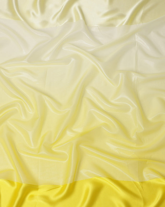 Yellow Silk Chiffon Fabric with Solid Finish, 110 Cms Width, Made in India-D25531