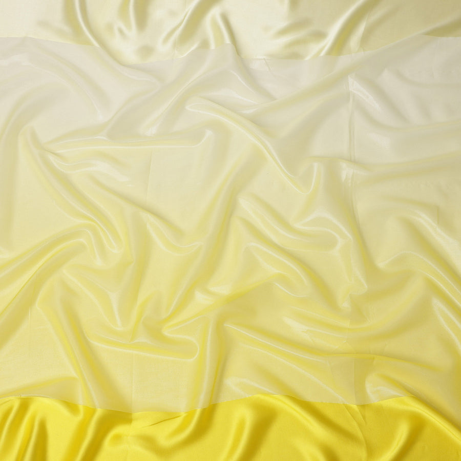 Yellow Silk Chiffon Fabric with Solid Finish, 110 Cms Width, Made in India-D25531