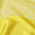 Yellow Silk Chiffon Fabric with Solid Finish, 110 Cms Width, Made in India-D25531