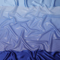 Blue Silk Chiffon Fabric with Solid Finish, 110 Cms Width, Made in India-D25528