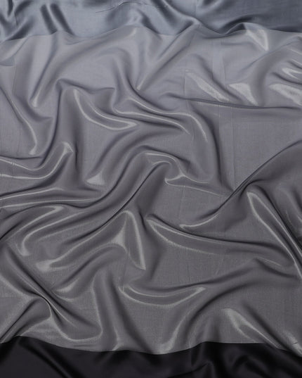 Black Silk Chiffon Fabric with Solid Finish, 110 Cms Width, Made in India-D25532