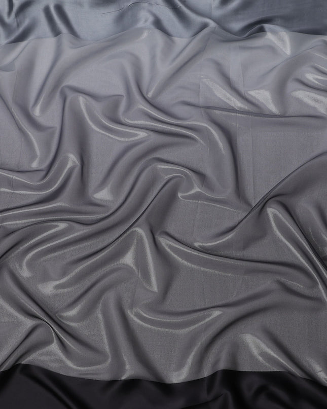 Black Silk Chiffon Fabric with Solid Finish, 110 Cms Width, Made in India-D25532