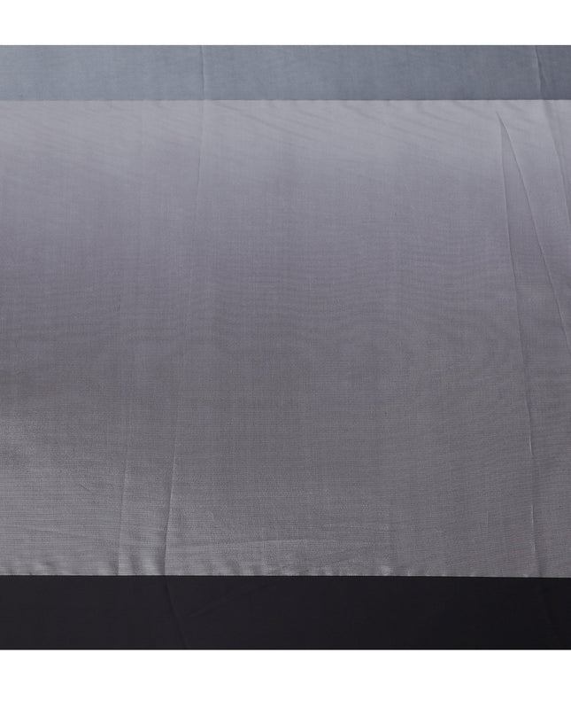 Black Silk Chiffon Fabric with Solid Finish, 110 Cms Width, Made in India-D25532