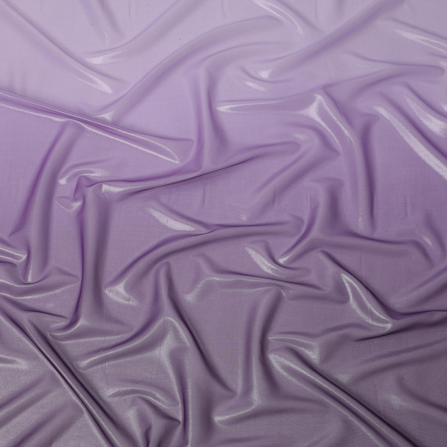 Purple Ombre Silk Chiffon Fabric with Shaded Effect, 110 Cms Width, Made in India-D25524