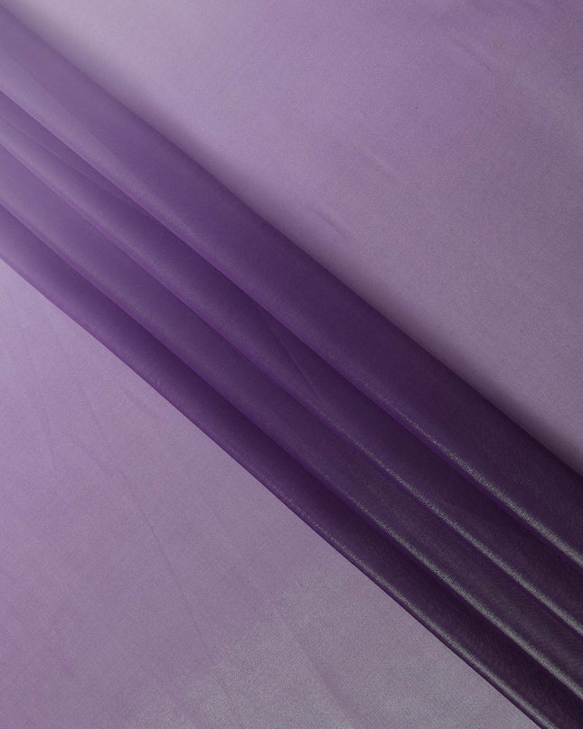 Purple Ombre Silk Chiffon Fabric with Shaded Effect, 110 Cms Width, Made in India-D25524