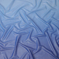 Blue Ombre Silk Chiffon Fabric with Shaded Effect, 110 Cms Width, Made in India-D25525