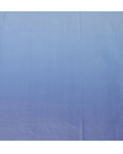 Blue Ombre Silk Chiffon Fabric with Shaded Effect, 110 Cms Width, Made in India-D25525