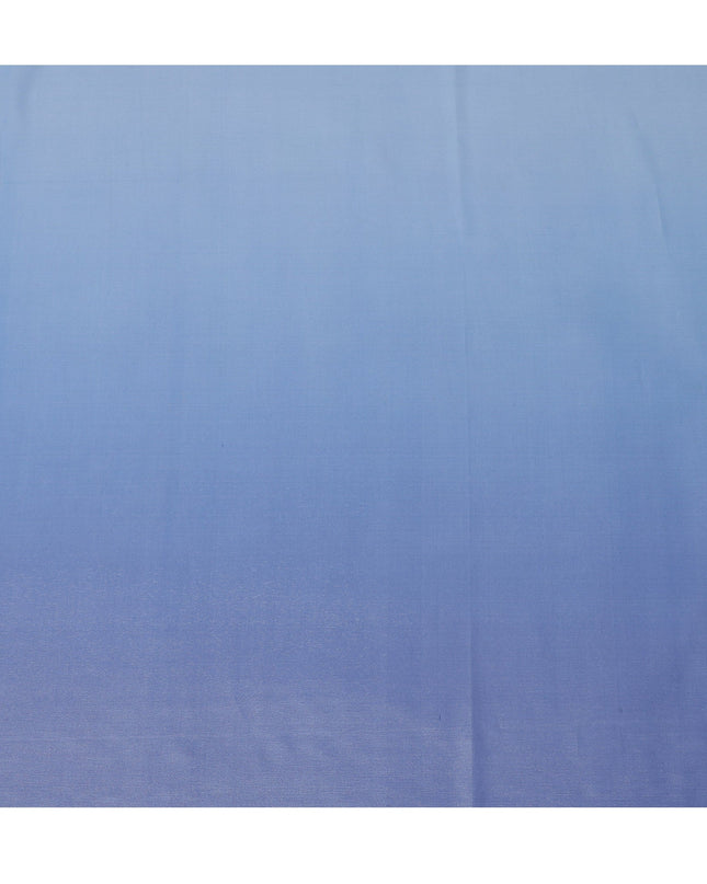 Blue Ombre Silk Chiffon Fabric with Shaded Effect, 110 Cms Width, Made in India-D25525