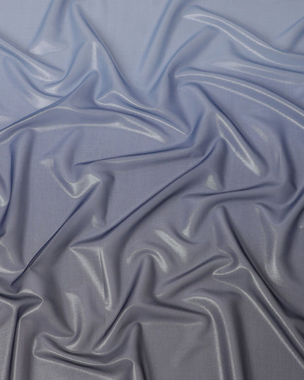Navy Blue Ombre Silk Chiffon Fabric with Shaded Effect, 110 Cms Width, Made in India-D25526