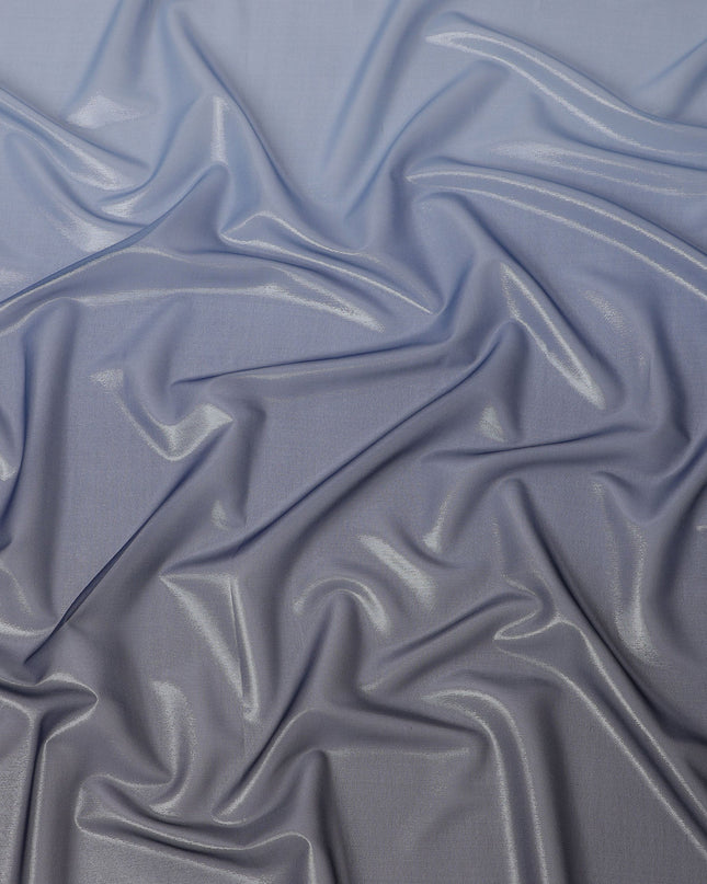 Navy Blue Ombre Silk Chiffon Fabric with Shaded Effect, 110 Cms Width, Made in India-D25526