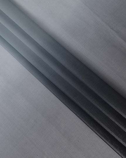 Grey Ombre Silk Chiffon Fabric with Shaded Effect, 110 Cms Width, Made in India-D25523