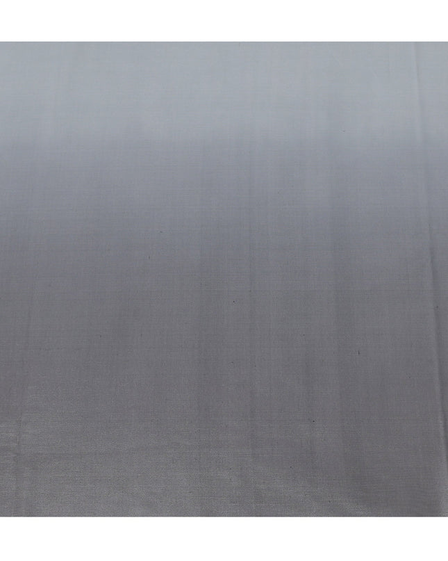 Grey Ombre Silk Chiffon Fabric with Shaded Effect, 110 Cms Width, Made in India-D25523