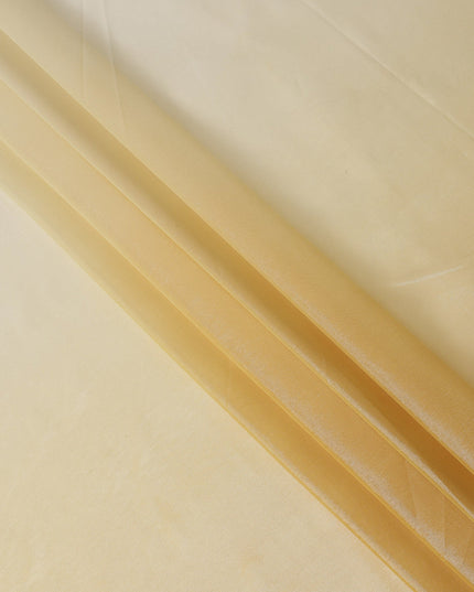 Yellow Ombre Silk Chiffon Fabric with Shaded Effect, 110 Cms Width, Made in India-D25527