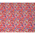 Red Leaf Printed Viscose Crepe 110cm
