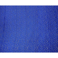 Royal Blue Metallic Motif Pure Silk Satin Fabric 140 Cms Width Made in India-D24930
