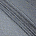 Grey Metallic Motif Pure Silk Satin Fabric 140 Cms Width Made in India-D24931