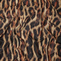 Brown And Black Animal Print Viscose Crepe Fabric Tiger Pattern Soft Flowing Dress Material 110 Cms Width India-D27937