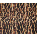 Brown And Black Animal Print Viscose Crepe Fabric Tiger Pattern Soft Flowing Dress Material 110 Cms Width India-D27937