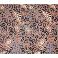 Brown Animal Printed Viscose Crepe Fabric Multicolor Leopard Pattern Soft Flowing Dress Material 110 Cms Width India-D27942