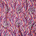 Purple Abstract Printed Viscose Crepe Fabric Multicolor Ribbon Pattern Soft Flowing Dress Material 110 Cms Width India-D27938