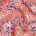Peach Floral Printed Viscose Crepe Fabric Soft Flowing Dress Material 110 Cms Width India-D27936 Regal Fabrics