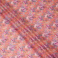 Peach Floral Printed Viscose Crepe Fabric Soft Flowing Dress Material 110 Cms Width India-D27936 Regal Fabrics