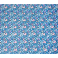 Sky Blue Floral Printed Viscose Crepe Fabric 110 Cms Width Soft Flowing Lightweight Dress Material India-D27934 Regal Fabrics