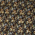 Brown Floral Jacquard Viscose Crepe 110cm