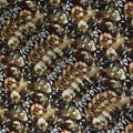 Brown Floral Jacquard Viscose Crepe 110cm