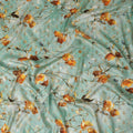 Green Floral Jacquard Viscose Crepe 110cm