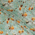 Green Floral Jacquard Viscose Crepe 110cm