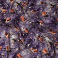 Purple Floral Jacquard Viscose Crepe 110cm