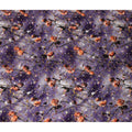 Purple Floral Jacquard Viscose Crepe 110cm