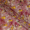 Pink Floral Jacquard Viscose Crepe 110cm