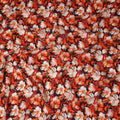 Red Floral Jacquard Viscose Crepe 110cm