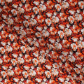 Red Floral Jacquard Viscose Crepe 110cm