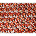 Red Floral Jacquard Viscose Crepe 110cm