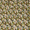 Black Floral Viscose Modal Satin Fabric 110cm - 0617764