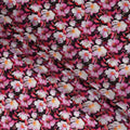 Pink Floral Jacquard Viscose Crepe 110cm