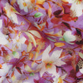 Purple Floral Jacquard Viscose Crepe 110cm