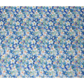 Blue Floral Jacquard Viscose Crepe 110cm