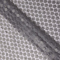 Grey Floral Nylon Tulle Embroidery Fabric 140cm