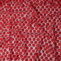 Red Floral Nylon Tulle Embroidery Fabric 140cm