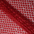 Red Floral Nylon Tulle Embroidery Fabric 140cm