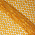 Yellow Floral Nylon Tulle Embroidery Fabric 140cm