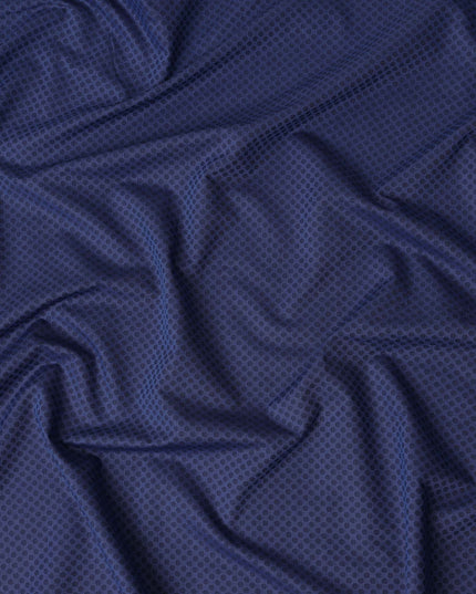 Navy Dot Cotton Shirting Fabric 150cm